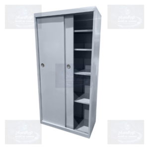 خزانة فولاذية بباب منزلق (مع أرفف)